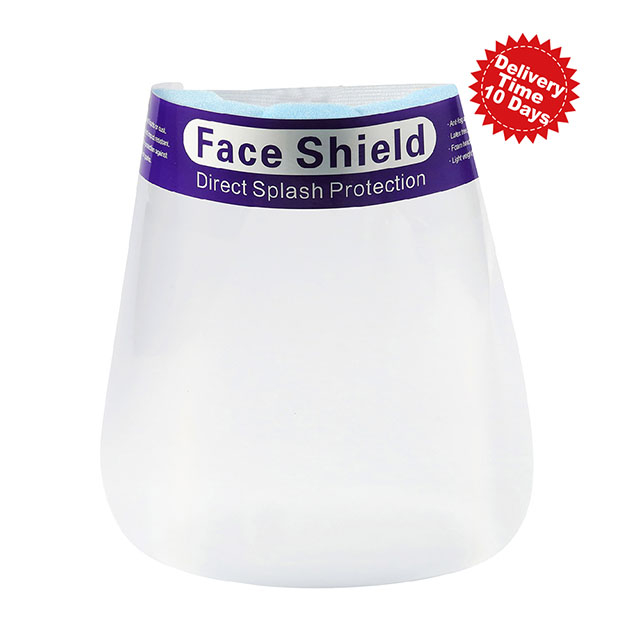 Écran facial en PET transparent réglable réutilisable pour la protection des yeux et du visage
