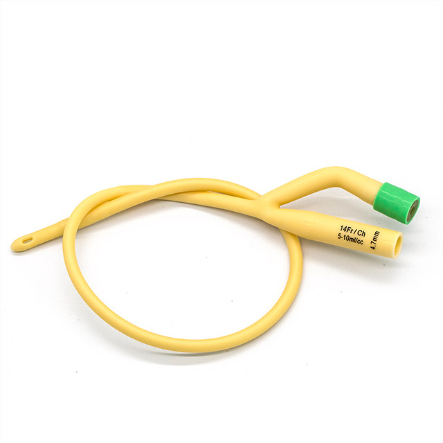 Cathéter urinaire Foley 2 voies / 3 voies en latex naturel médical avec