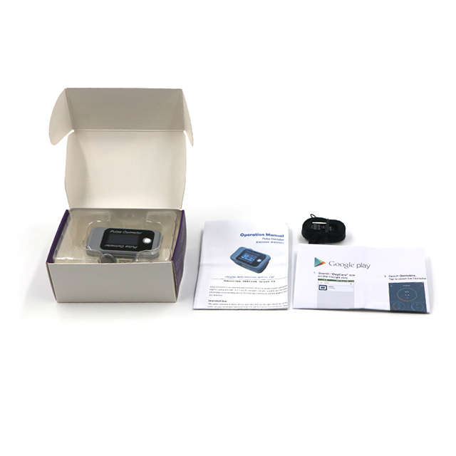 Oxymètre de pouls du bout des doigts Bluetooth étanche SpO2 numérique en stock pour la vérification de la santé à domicile