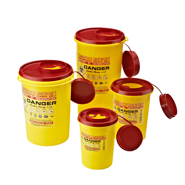 Conteneur jaune pour objets tranchants Biohazard de 2,8 L pour seringue et aiguille